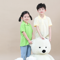 아동 베이직 무지 PK 반팔 긴팔 카라티 가족 커플룩