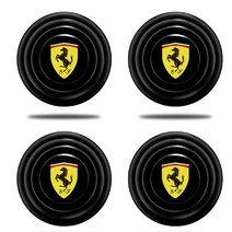 페라리 488 피규어 페라리 엠블럼4pcs 페라리 캘리포니아 GTC4 Lusso F430 458 488 599 로마 실리콘 자동차, 02 Black