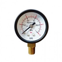 삼성계기 일반 압력계 A형 40파이 유체 압력 측정용, 1bar