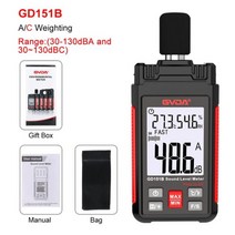 데시벨 측정기 아파트 층간 소음 GVDA디지털 사운드 레벨 30130dB 미터 오디오, GD151B