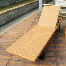 야외 썬베드 수영장 풀장 아웃도어 라탄 비치베드, 썬베드 (단품) 1개