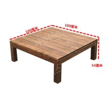조립식 평상 야외 테이블 데크 원목 방부목, 100x100x54cm 테이블