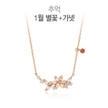 [오에스티] 사랑꽃 탄생석 1~12월 로즈골드 실버 목걸이(중택1) OTN217201BPW~OTN2C7201BPW
