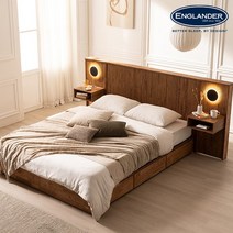 잉글랜더 메종 템바보드 원목 호텔 수납 침대 매트제외-Q, 내츄럴원목