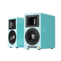 Airpulse A80 블루투스 스피커 액티브 Bookshefl 스피커 서브 우퍼 출력 APT-X 5.0 XOMS USB 원격 제어 데스크탑 오디오, B.하늘색