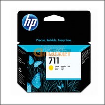 HP 정품플로터잉크 No.711 CZ132A Yellow T120 29ml T120, 단일 수량