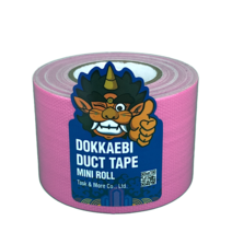 테스크 도깨비 덕트테이프(DUCT TAPE) 미니롤 PINK 덕테이프 청테이프 면테이프, 50mm X 10m, 1개