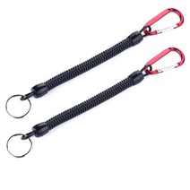 낚시보트 배 요트 물놀이 카약 모터 2조각 피스 보유 낚시 밧줄 21.5CM 15G 보트 안전 끈 Carabiner 보안 잠금장치 잉어 알루미늄 반지, [01] 황금