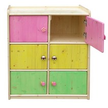 키즈카페 놀이방 교실 아동시설 어린이 유아 세로형 사물함 6인용 740x400x720