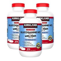 커클랜드 Kirkland 코스트코 글루코사민 1500mg with MSM 1500mg 하루2정 375정, 3팩