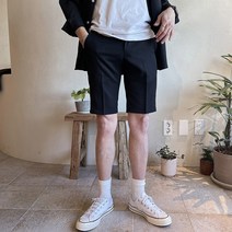 브이와이 남자 데일리 히든밴딩 핀턱 링클프리 슬랙스 반바지