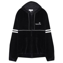 SERGIO TACCHINI 세르지오 타키니 SCOPETO ZIP UP VELOUR HOODIE STF22M50197-BLACK 스코프토 집 업 벨루어 후드티