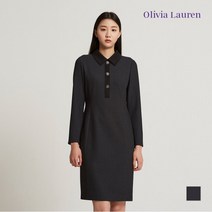 올리비아로렌 카라 배색 H라인 원피스 VOCOAWF8351