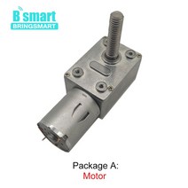 DC 기어 모터 6-24V 6-150RPM 웜기어 DC 모터 M8 나사산 샤프트 반전 CW/CCW 자동 잠금, 18 24V 40rpm_05 package R