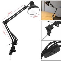 학생 스탠드 침대 무선 독서등 home table lamp with clamp flexible led 책상 램프 leg swing arm clamp mount 램프 홈, 클램프 b로, 나는 플러그