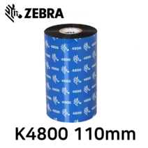 지브라 K4800 110mm X 300M 레진 Resin 리본(먹지) 열전사 리본 바코드 라벨 프린터용 정품 (1롤)