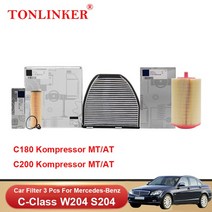 TONLINKER 캐빈 필터 오일 메르세데스 벤츠 W204 S204 2007 2008 2009 2010 2011 C180CGI C180 C200 C230 C, 01 Car Filter A