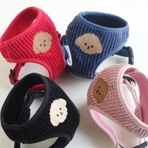 [카민프로젝트] 코듀로이 겨울용 강아지 하네스주문제작, 핑크/S