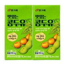 빙그레 맛있는 콩두유, 200ml, 24개