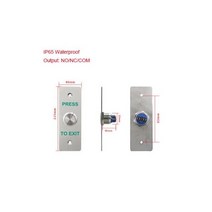 대문번호키 도어락 유리문 현관문 양문형 스테인레스 스틸 도어 벨 스위치 터치 패널 IP67 방수 액세스 제어 전기 잠금 출구 푸시 릴리스 버튼, XM-E06-L1