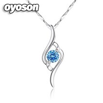 oyoson 발렌타인 데이 선물 탄생석 목걸이 숙녀 럭셔리 보석 펜던트 목걸이