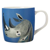 Maxwell & Williams Pete Cromer 야생 동물 머그 375ML Tiger Gift Boxed Aqua, Blue_1 Count (Pack of 1)