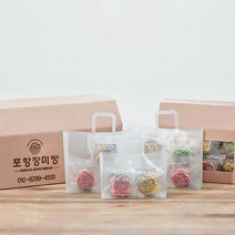 (주) 해쌀담 포항장미빵 선물세트 [선물상자] 찹쌀로 빚은 수제 장미빵 18개입, 42(±2)g