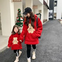 크리스마스 엄마랑딸 커플룩 아기랑커플룩 모녀 후드티 돌촬영 패밀리 의상 백일사진 시밀러