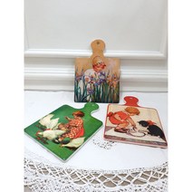 빈티지 일러스트 냄비받침 2size 북유럽주방 세라믹받침대 답례품 단체선물, 닭