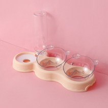 고양이자동급식기 반려동물 사료 배식기 강아지 밥그릇 자동 3-in-1 애완 동물 고양이 그릇 피더 개 먹이, 05 분홍색