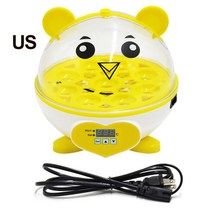 병아리부화기 미니 계란 인큐베이터 귀여운 미니 9 개의 계란 인큐베이터 인공 부화기 수동 닭 오리 메, [06] US, [01] 110V-220V 20W