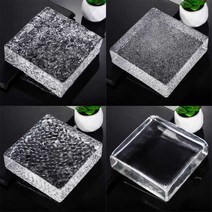 글라스블럭 파티션 무색 얼음 벽돌 건축 자재 유리, 광택 핫멜트 200x100x50mm, 1개