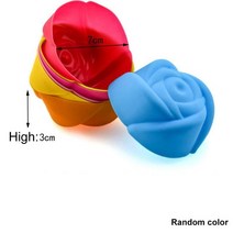 머핀컵 컵케익 종이컵 실리콘 머핀 컵 러브 스퀘어 로즈 별 모양 케이크 베이킹 몰드 DIY 내열성 주방 액세서리, [01] As Shown, [03] 1PCS Random