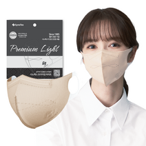 시노텍스 프리미엄라이트 완벽한 숨쉬기 편안함 마스크 중형, light베이지, 중형(M) 50매