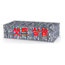 ((셋트 상품)) 100cm x 50cm 사각개비온 철망 돌망태 돌담장 개비온철망 옹벽 사각돌담장