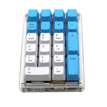 pc방 피시방 게임용 게이밍 키보드 21 tasti ymdk keycap in abs pbt spesso stampato in bianco stampato per mx 키캡, 공백, 파란색 흰색 혼합