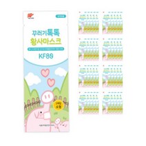 톡톡버디 꾸러기톡톡 황사마스크 흰색 소형 KF80, 10개, 1개입