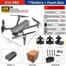 [해외]MJX Bugs 16 Pro B16 카메라 드론 4K GPS 3축 짐벌 EIS 흔들림 방지 5G WiFi FPV Professional RC Quadcopter VS, CN, B16 프로 1B FB