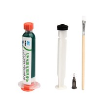 uv라이트 손전등 uv 후레쉬 10CC UV 라이트 경화 BGA PCB 솔더 마스크 잉크 그린 용접 오일 페인트 부식성 아크 방지, [01] 2 in 1