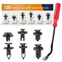 GOOACC GRC-30 120PCS 자동차 리테이너 6.3mm 8mm 9mm 10mm 확장 나사 교체 키트 범퍼 푸시 리벳 클립 1PC 패스너 리무버, 48Pcs Remover +40Pcs Clips