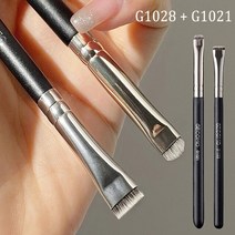 make up brush 붓 메이크업 플랫 아이 라이너 브러쉬 나일론 헤어 블레이드 미세 눈썹 라인 블랙 얇은 브로, 한개옵션1, 04 2pc Set 028 and02