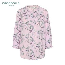 _크로커다일레이디 [크로커다일레이디] 플로럴 셔링 블라우스