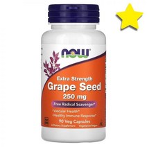 나우푸드 그레이프시드 포도씨 Grape Seed 엑스트라 스트렝스 250 mg 90식물성 베지캡슐
