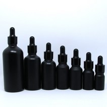 서리 유리 에센셜 오일 드로퍼 병 12 개 피에펫 드롭 바이알 용기 5ml 10ml 15ml 20ml 30ml 50ml 100ml, 04 Matte Black B_05 30ml