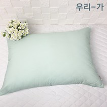 우리가 수제 순면100% 80수 고밀도 바이오워싱면 먼지없는 기능성 친환경 부드러운 순면 라텍스 베개커버50x80(커버만)