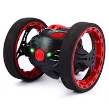 RC카 Eaping Dragon 2.4g Rc 바운스 Led 야간 조명 자동차 어린이 장난감 생일 선물 회전 덤프 트럭 오프로드 추락 방지 원격 제어, [02] Black