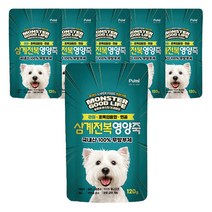 푸르미 강아지 몬스터 굿 라이프 영양죽, 삼계전복, 120g, 6개