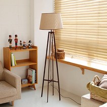 [천삼백케이] [와우조명] 엘리제 장 스탠드 베이지 [볼삼파장 15w 포함], 전구색(노란빛)