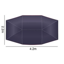 꼴로르 실 타프 헬로스 옥타 어반포레스트 랜드 페이지 야외 자동차 차량 텐트 자동차 양산 커버 방수 방진, 02 Blue 4.2x2.2m