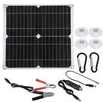 태양광패널 가정용 태양 전지 패널 완전한 RV 캠핑용 백업 2 USB 12V 안전 50W, 3.50W Solar Panel